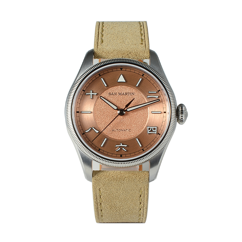 San Martin Men Automatic Watch - Leather Strap Quick Release recension och pris