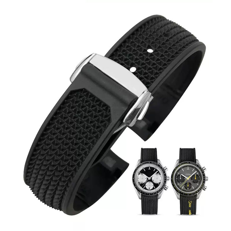 Rubber Watchband For Omega Spe - Omega Watch Speedmaster recension och pris